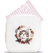 BJDAMAI Cat Mini Makeup Bag, Cat Gift For Women Girls, Cute Portable Zipper Pouch Cosmetic Bag Fo...