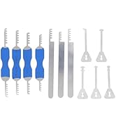 12PCS Comb Pick Stainless Steel Tools, Comb Lock Picks Metal Teeth Tools Portable Stainless Steel...