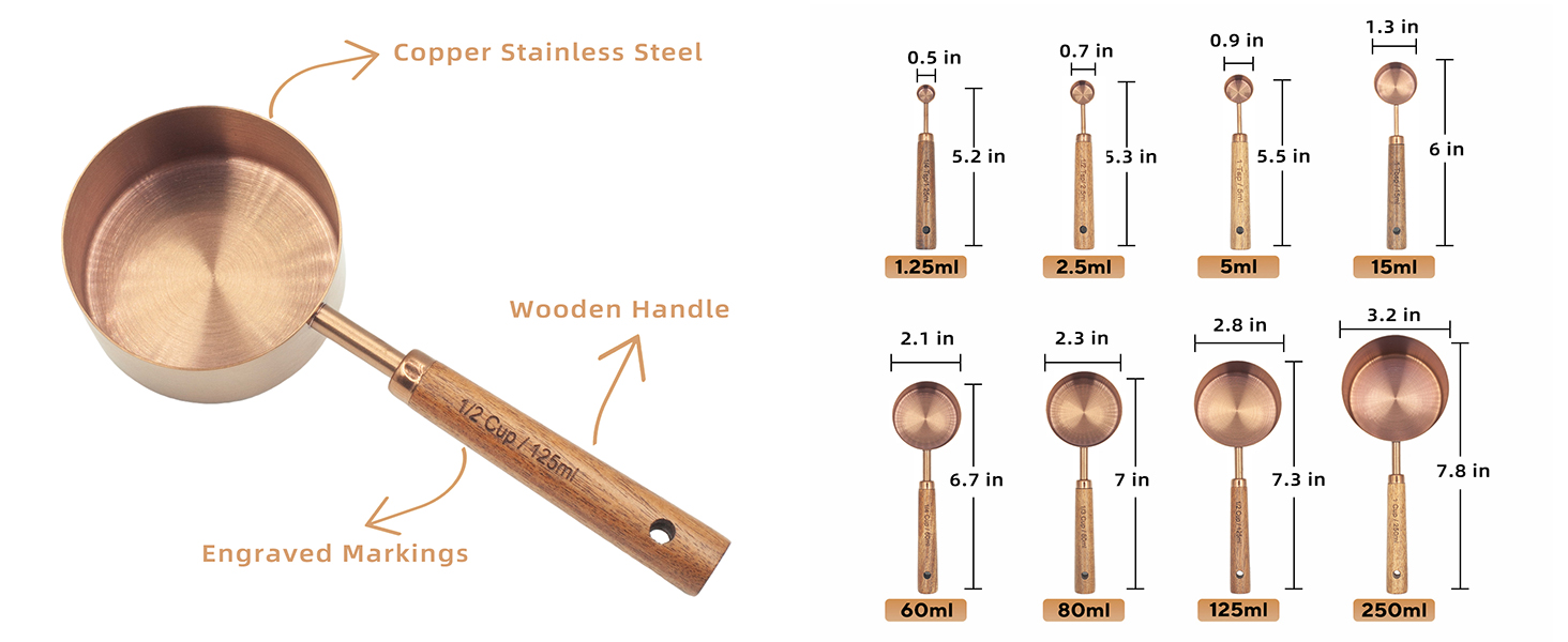 stainless steel measuring cups