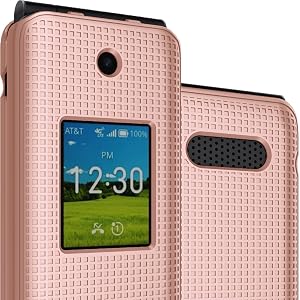 Case for AT&T Cingular Flex 2 / Cricket Debut Flex flip phone case rose gold pink