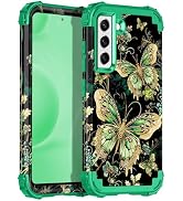 Miqala for Galaxy S21 FE 5G Case,Glow in The Dark Three Layer Heavy Duty Shockproof Protection Ha...