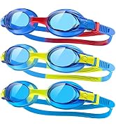 findway Kids Swim Goggles, Kids Swimming Goggles Anti-fog No Leaking Girls Boys for Age 3-12