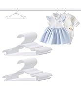 Baby Hangers 100 Pack 10.35 Inch Kids Clothes Hangers Non-Slip Thickened Plastic Infant Hangers f...