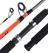 Sougayilang Fishing Rod, 2-Piece Composite Graphite & Glass Blanks Saltwater Trolling Rod Offshor...