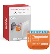 SwitchBot Smart Relay Switch 1PM, Power Metering Smart Relay Module with Built-in Bluetooth Repea...