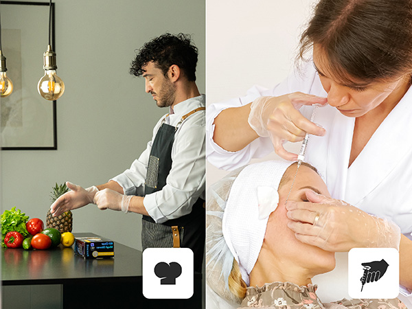 cooking & clinical clear vinyl gloves large food serving gloves disposable food prep exan gloves