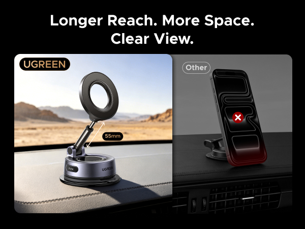 Longer Reach. More Space. Clear View