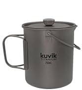 Kuvik Titanium French Press 750ml (25.4 oz) - Ultralight and Compact French Press for Backpacking...