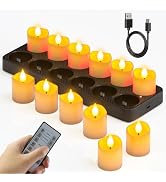 flameless candles rechargeable battery tealights candles with remote control