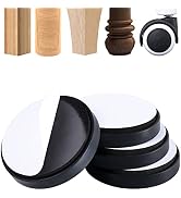 Furniture Coasters, 4 PCS 3.5 Inch Rubber Furniture Caster Cups, Non Slip Furniture Pads Floor Pr...
