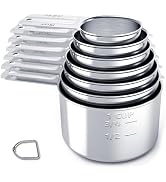 TILUCK Stainless Steel Measuring Cups Set,Kitchen Gadgets for Cooking & Baking,Set of 7 (7, Sliver)