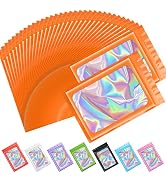 100 Pack Holographic Bags, Smell Proof Packaging Bags, Clear Window Resealable Odor Foil Pouch My...