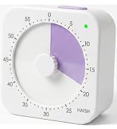 HAISH 60 Minute Visual Timer for Kids - Premium Countdown Timer with Magnetic Back & Pause Functi...