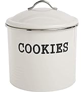 Vintage Cookie Jar - Cookie Jars for Kitchen Counter, Airtight Jar Cookie Containers, Ivory Cooki...