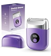 Cordless Electric Razors for Women, Travel Electric Shaver with LED Display, Rechargeable Body Tr...