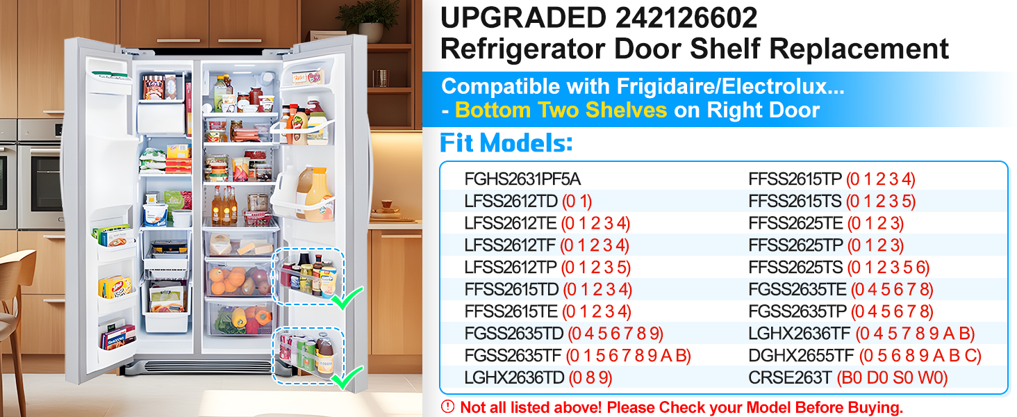 frigidaire replacement shelves