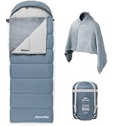Naturehike Convertible Sleeping Bag for Adults, Detachable Flannel Liner, Splicable into Double S...