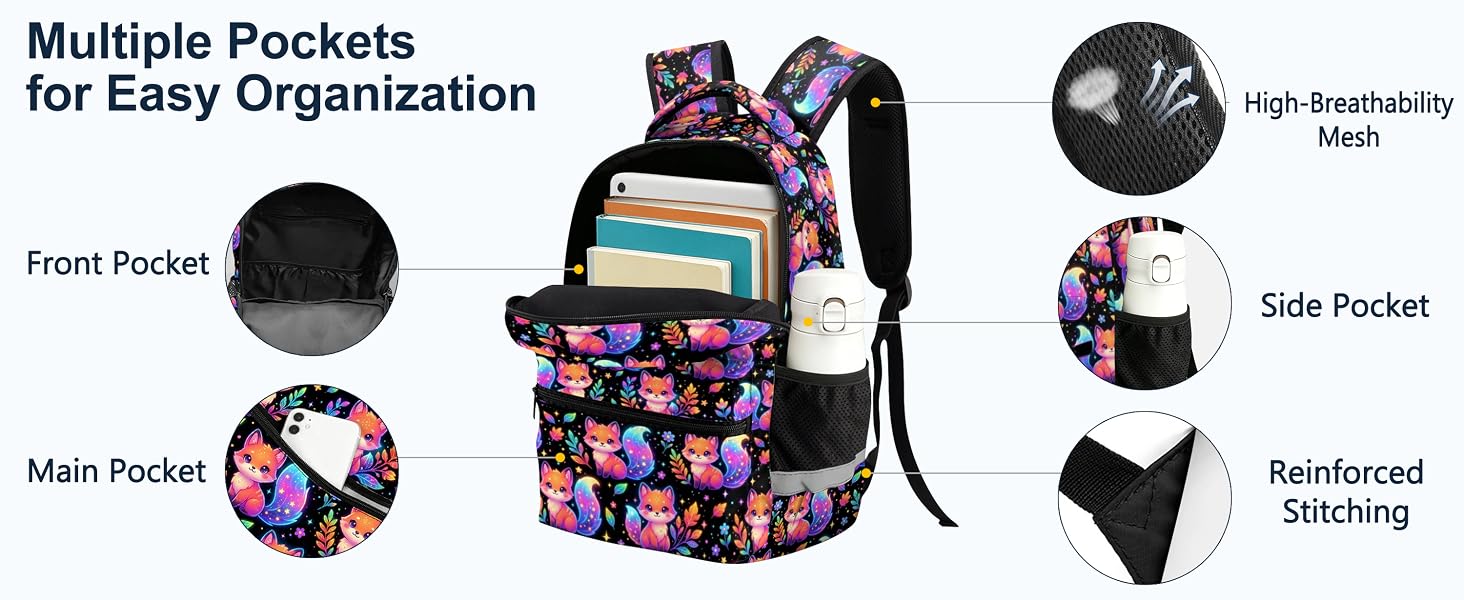 fox school backpack