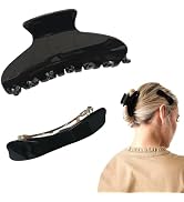 LAYONGMOLI Non-fading Large Tortoiseshell Hair Claw Clips Cellulose Acetate Fiber Ponytail Clamps...