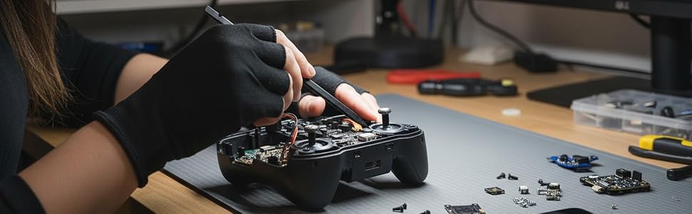 Soft plastic prevents scratching delicate surfaces and components