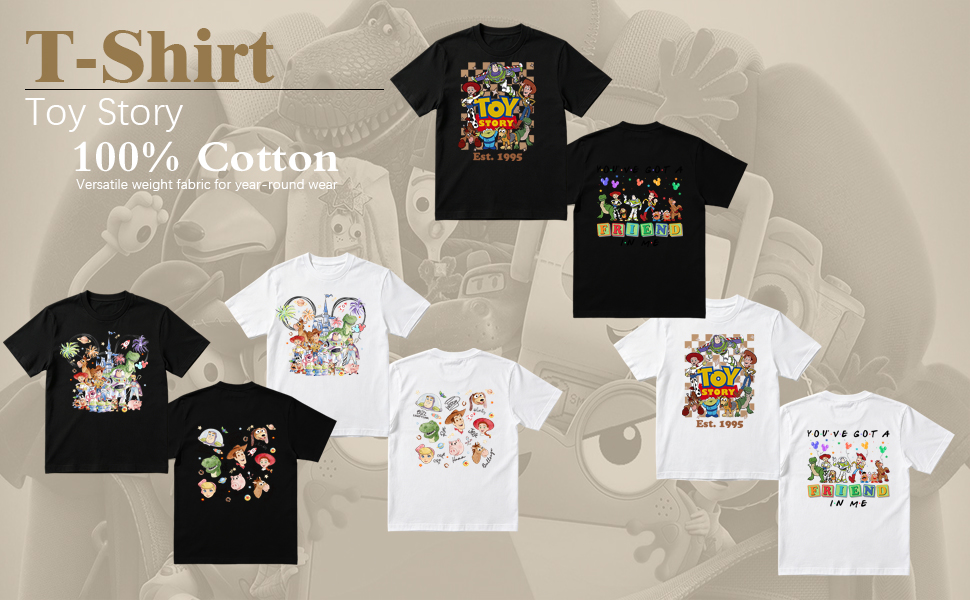 2026 Toy Movie Story 5 Series Boys' and Girls' T-shirts