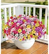 Uieke Artificial Flowers for Outdoors, 24 Bundles UV Resistant Faux Flowers No Fade Fake Plastic ...