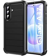 Hensinple for Samsung Galaxy A37 5G Phone Case with Screen Protector, Heavy Duty Military Shockpr...