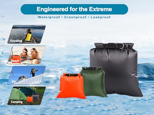 ILZAR 3PCS Waterproof Dry Bags