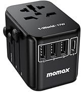 MOMAX European Travel Plug Adapter, Worldwide All in One Travel Adapter, International Power Adap...