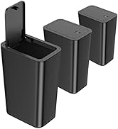 N. NETDOT 3 Pack 10 Liter Small Trash Can with lid, 2.6 Gallon,Garbage Can Slim Trash Bin Waste B...
