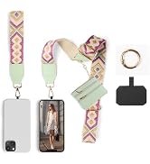 Clip and Go Phone Strap with Wallet Crossbody, Phone Chain Cross Body with Detachable Zippered Po...