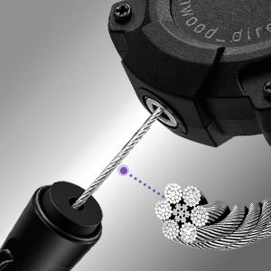 Close-up mechanical detail showing gear or wheel mechanism with decorative star-shaped pattern overlay in monochrome gradient.