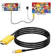 Boreguse Switch HDMI Cable for NS/OLED Mode, 1.8M/ 6FT USB C to HDMI Adapter 4K with 100W PD Char...