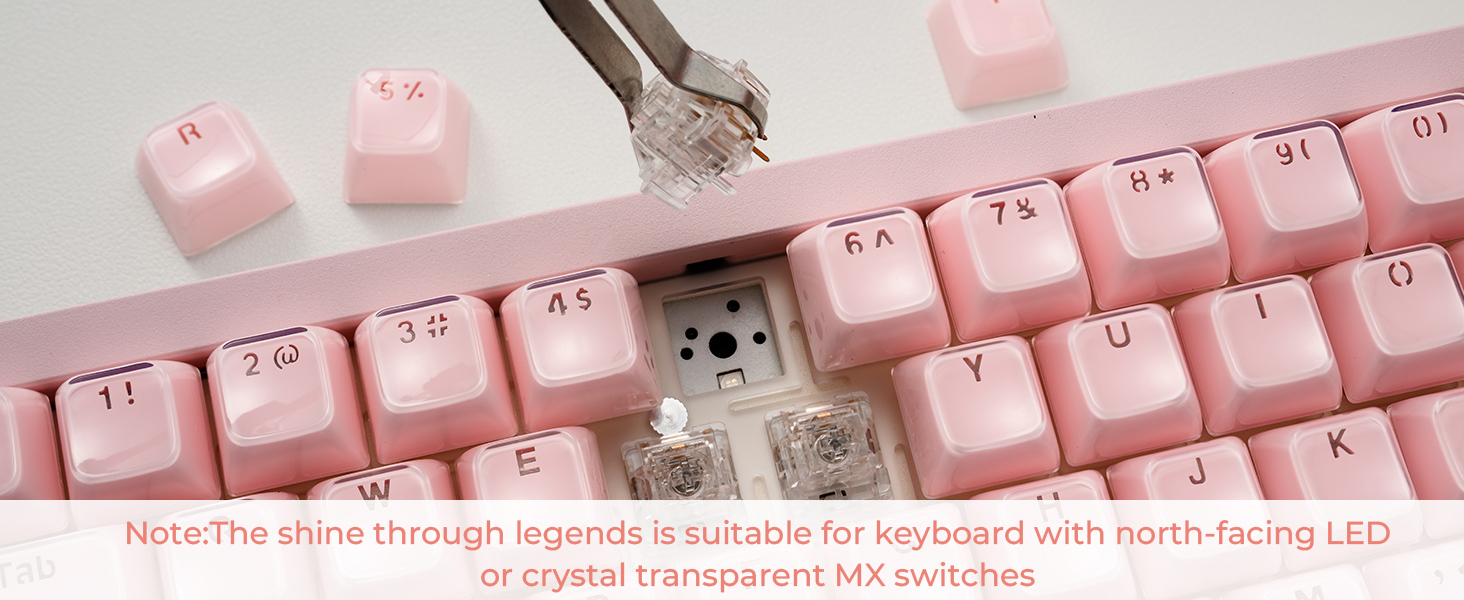shine through keycaps