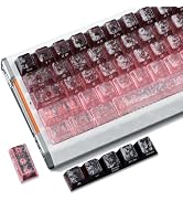 Womier Gradient Clear Keycaps, Translucent Forged Carbon Fiber Keycaps Set | Keyboard Caps Cherry...