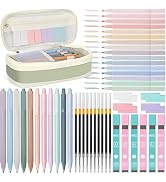 52 PCS Aesthetic School Supplies with Cute Pencil Case, Stationery Essentials with Pens Pencils a...