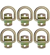 Boxer ½” Bolt-On Heavy Duty Forged D Rings, 6 Pack 12,000 Pounds, Flatbeds Tie-Down Anchor - Trai...