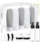 DEWSENSI 20 Pack Travel Bottles Set - TSA Approved Leak Proof Containers Kit for Toiletries - Por...