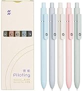 Lanxivi 5PCS Gel Pens Quick Dry Ink Pens Black Refill 0.5mm Fine Point Premium Retractable Ballpo...