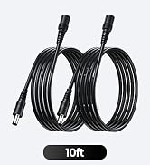 2PCS 10FT/3M Pure Copper Power Extension Cable, 5.5mm x 2.1mm Female to Male, DC 12V Power Extens...