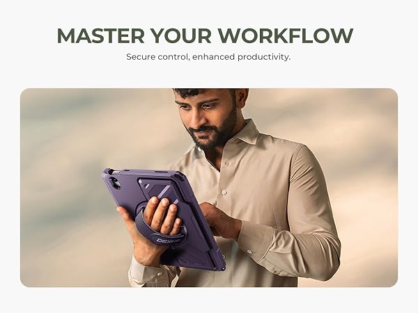 Dexnor for iPad (A16) 11th/10th Generation Case with 360 Rotating Hand Strap