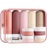 Quatish 15 Pack Travel Bottles for Toiletries, Original Patented, TSA Approved Travel Size Contai...
