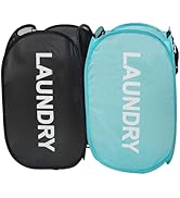Larpur Pop Up Laundry Baskets, 2 Pack Mesh Laundry Hampers Collapsible Clothes Hampers for Home, ...
