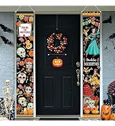 Halloween Door Banner, Sugar Skull Day of The Dead Banner Decorations Dia de Los Muertos Door Ban...
