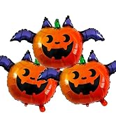 HADCKJA Pumpkin Bat Balloon Halloween Balloons Pumpkin Bat Foil Balloons for Halloween-Themed Par...