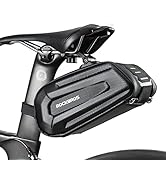 ROCKBROS Bike Saddle Bag Bicycle Saddle Bag Under Seat 3D Hard Shell Bike Seat Bag with Silver Re...