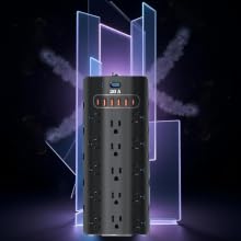 Large power strip heavy duty Surge Protector 4000 joules wiht USB porst,20+ outlets