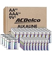 ACDelco AA, AAA, 9-Volt Combo Pack, 40-AA, 36 AAA, 8 9V Batteries, Alkaline Batteries