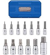 Mayouko 13PCS Metric Hex Bit Socket Set, CR-V Allen Bit Socket Kit, S2 Steel, 2mm - 14mm, 1/4", 3...