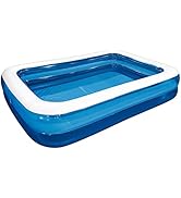 DIMAR GARDEN Inflatable Rectangular Swimming Pool for Kids or Adults (Max 79x59x203 Inch)